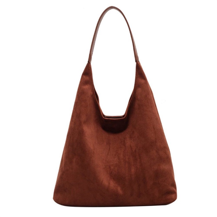 Suede Hobo Bag 2025 Slouchy Shoulder Bags Soft Leather Purses Set New